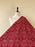 Red Ajrakh Hand Block Printed Cotton Fabric | Natural Dyes